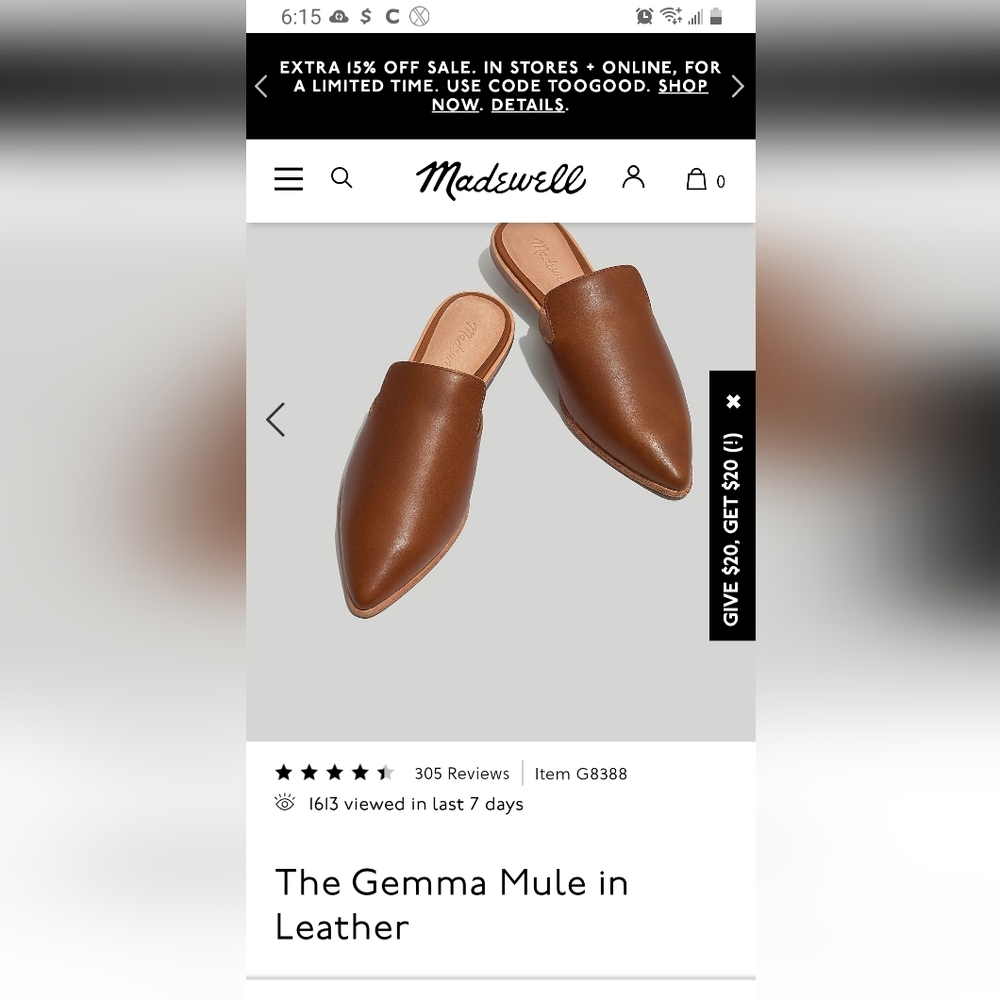 Madewell Gemma Mules